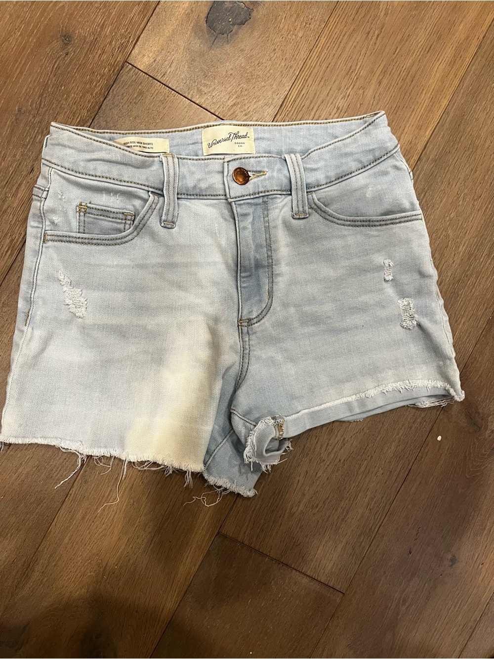 Universal Thread high rise Light Blue Distressed Denim Shorts